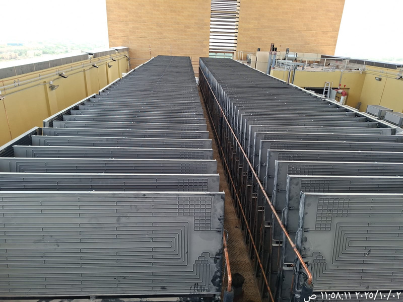 Thermodynamic solar panels installed at the Conrad Hotel