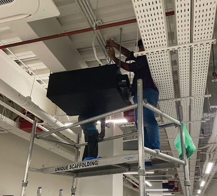 Dehumidification installation at Hayy Jameel library, Jeddah