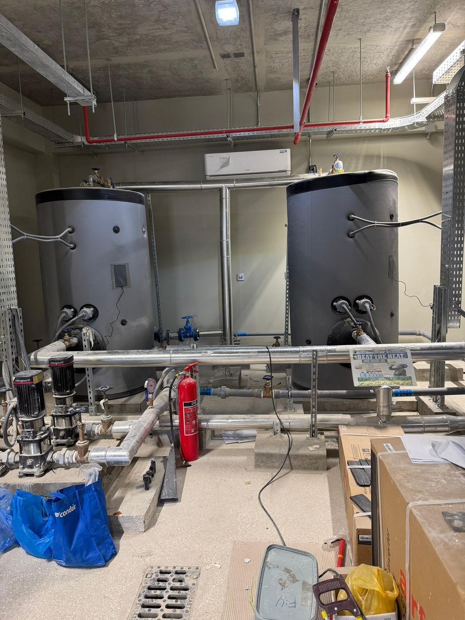 Solar water heating system installation, Prince Mohammed bin Salman Non-Profit City